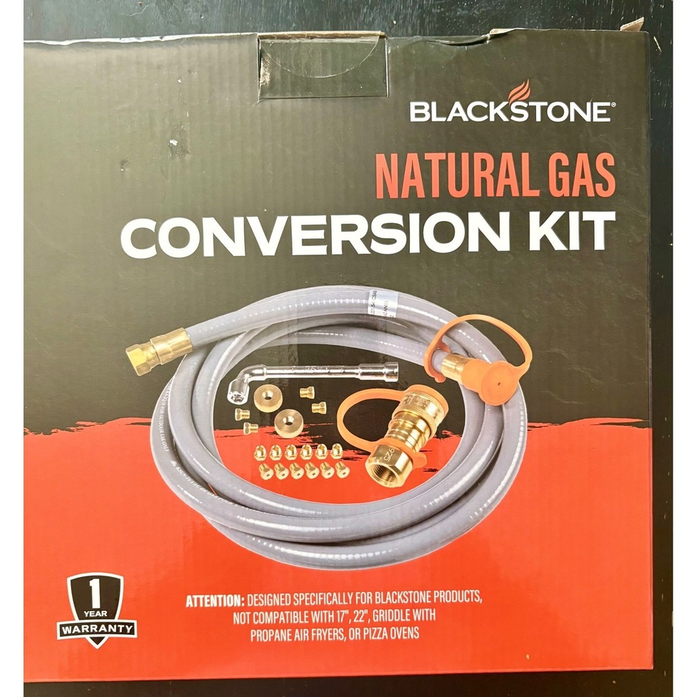Blackstone Natural Gas Conversion Kit 5249 for 28 and 36 Inch Griddles 10ft Hose